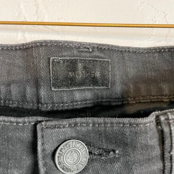 MOTHER The Insider Crop Step Fray Jeans in Guilty Racer Black - Picture 3 of 9